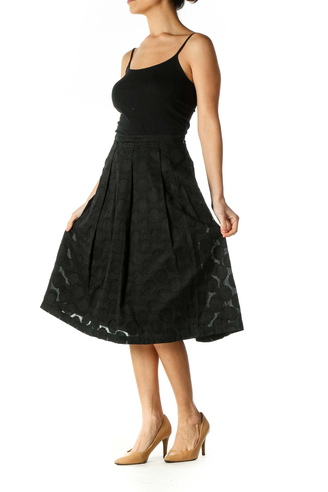 Black Brunch Pleated Skirt