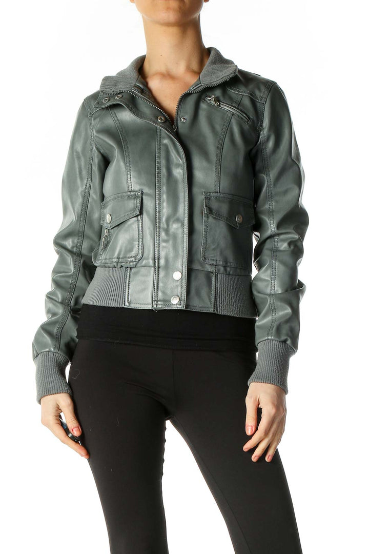 Gray Motorcycle Jacket