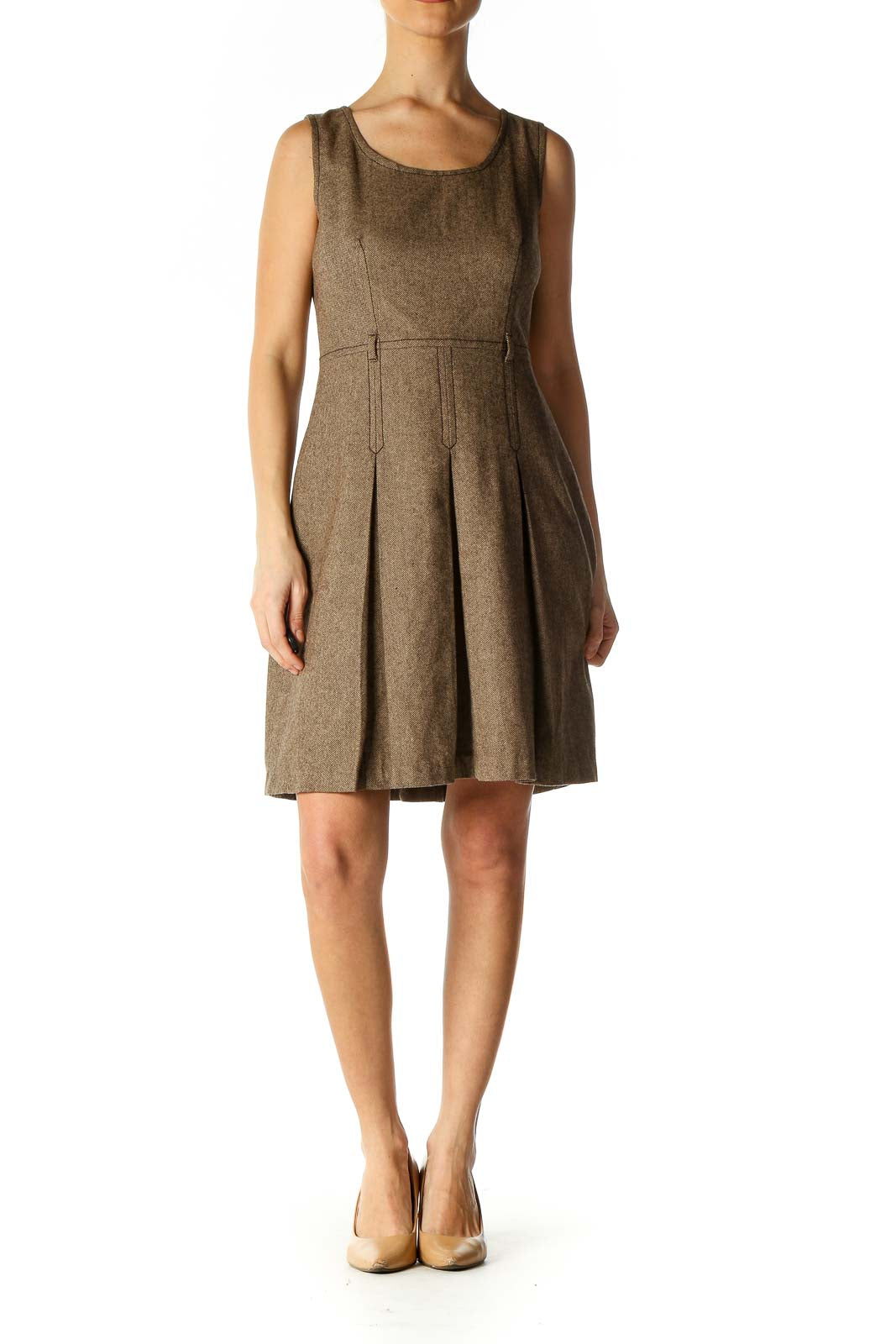 Brown Bohemian A-Line Dress