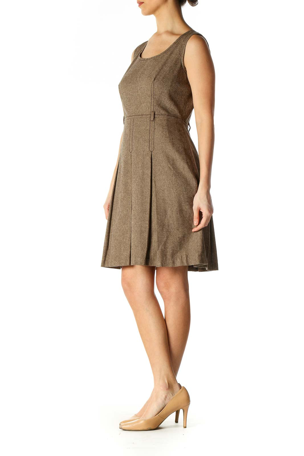 Brown Bohemian A-Line Dress