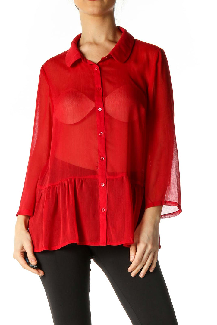 Red Solid Shirt