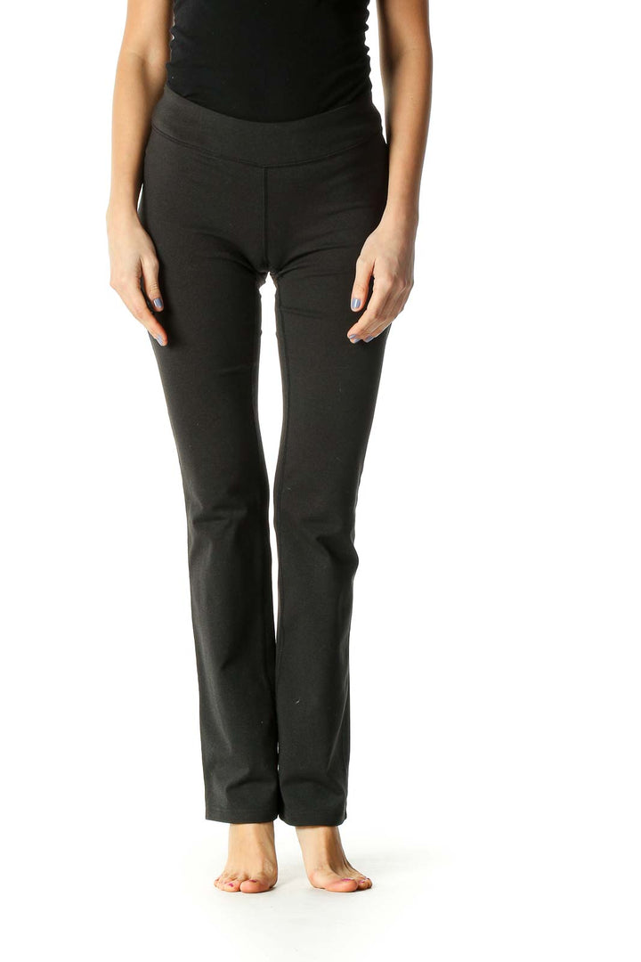 Black Solid Casual Trousers