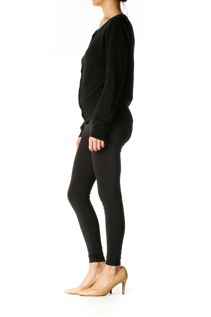 Black Solid Formal Sweater