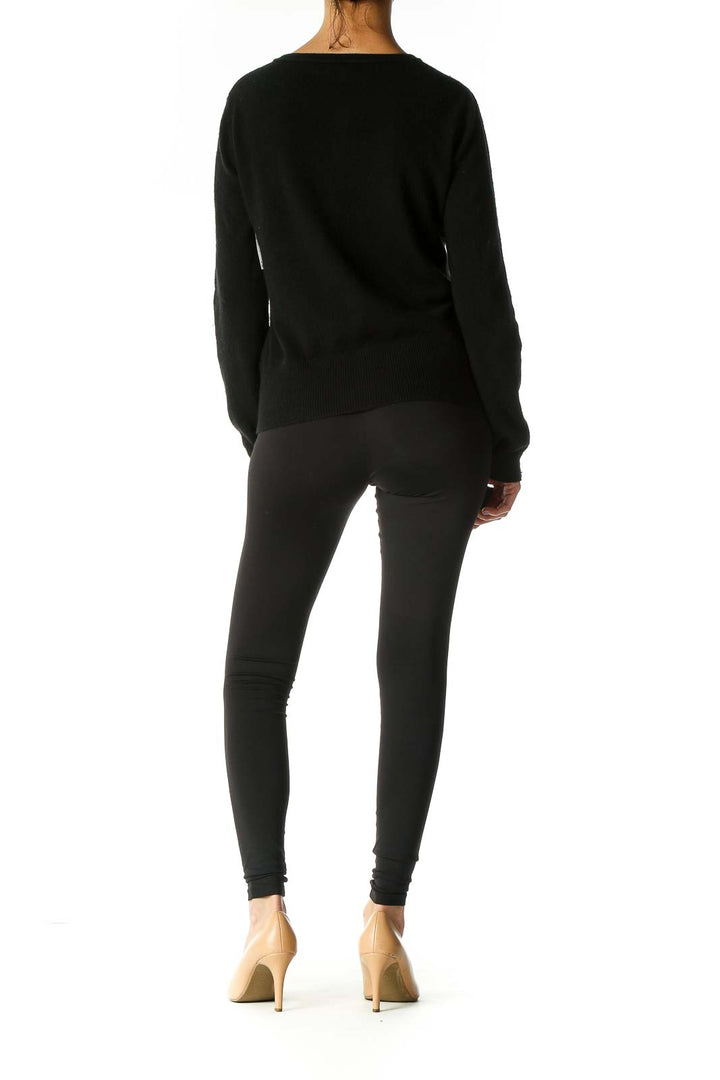 Black Solid Formal Sweater