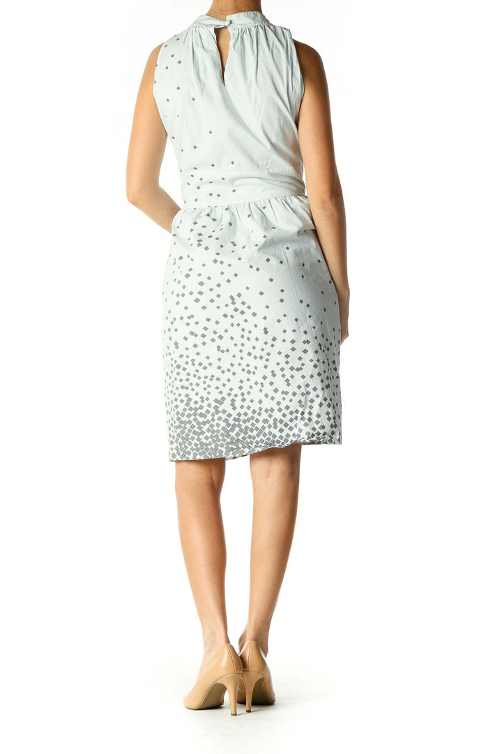 Blue Polka Dot Day A-Line Dress