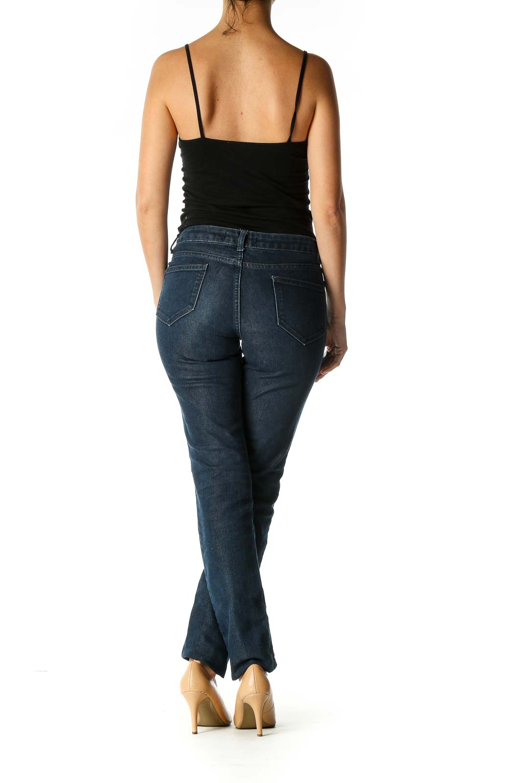 Blue Casual Bootcut Jeans