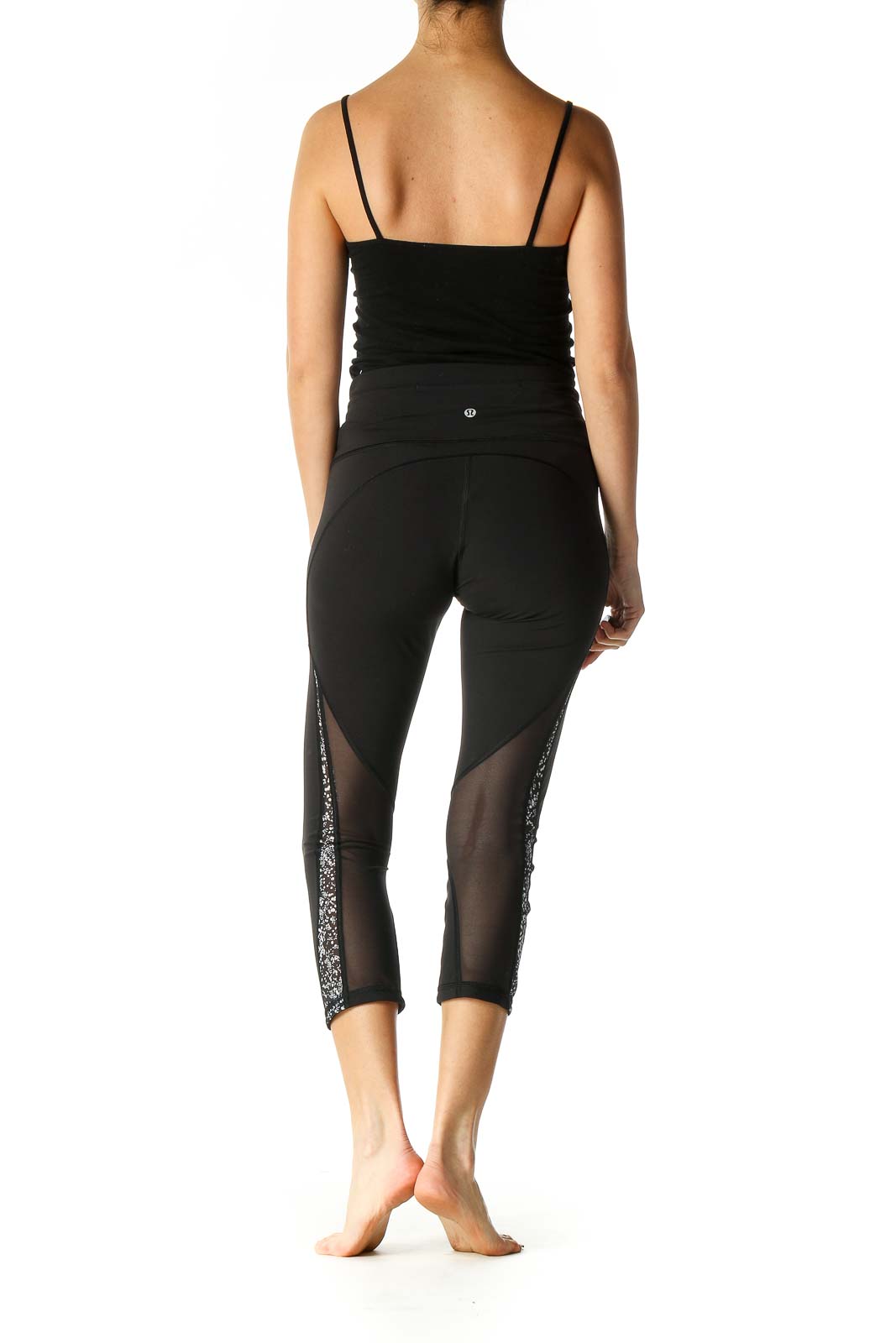 Black Solid Casual Leggings