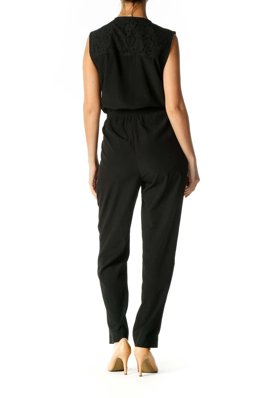 Black Solid Jumpsuit