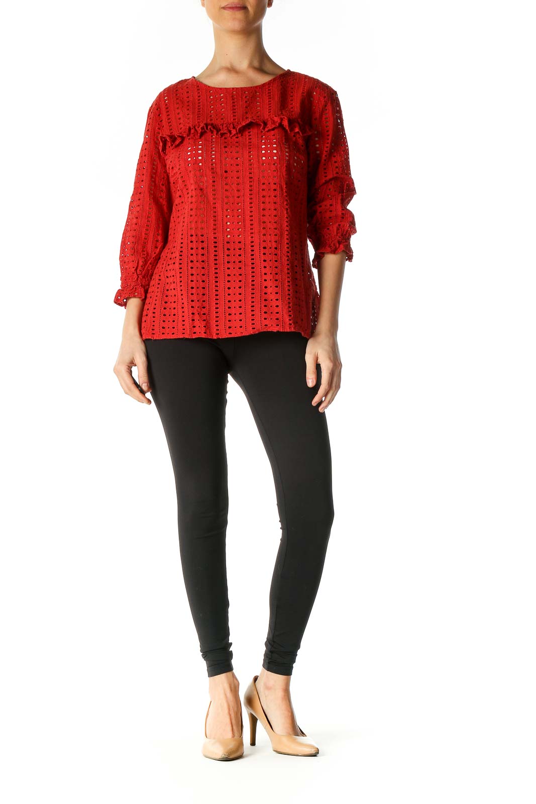 Red Casual Blouse