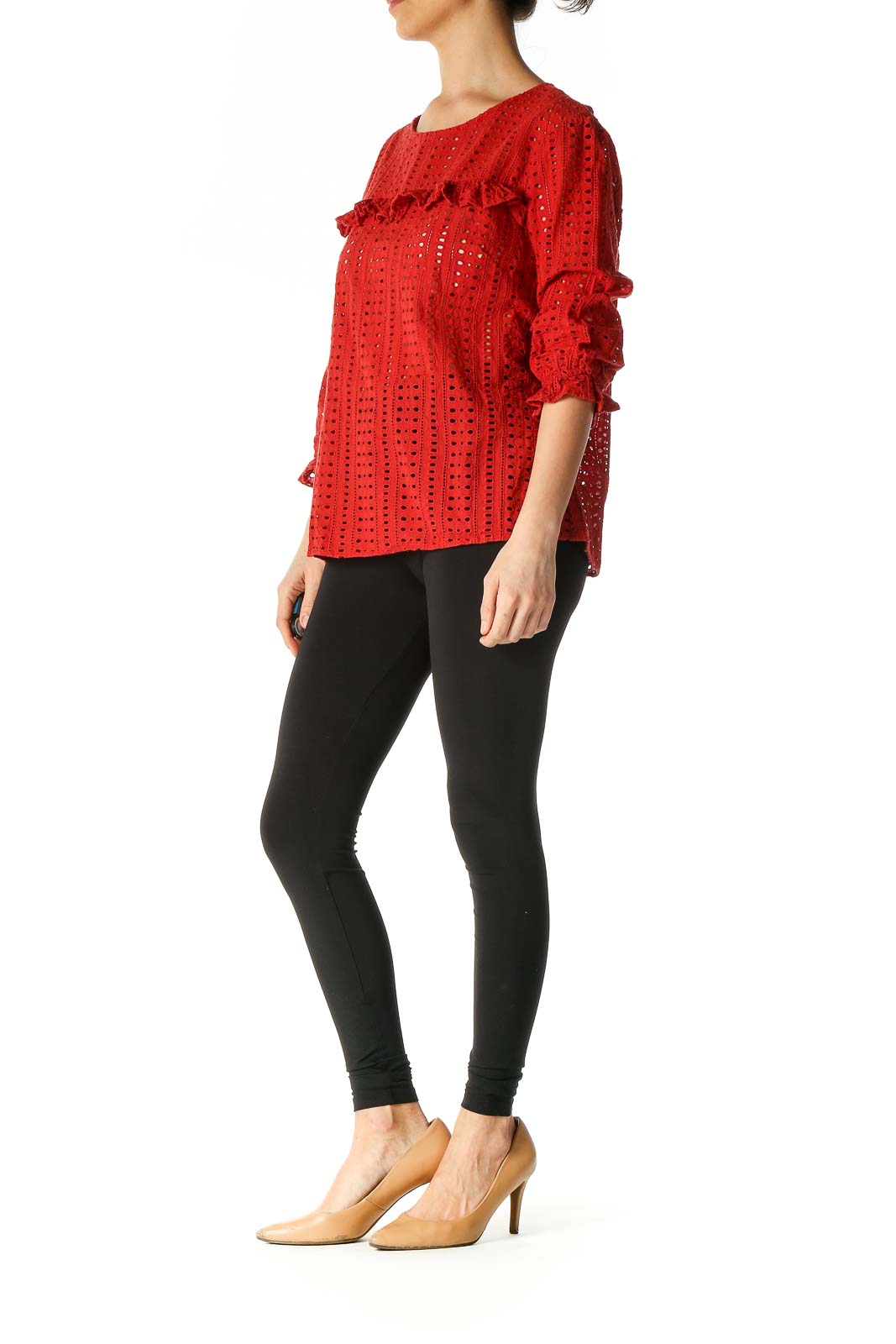 Red Casual Blouse