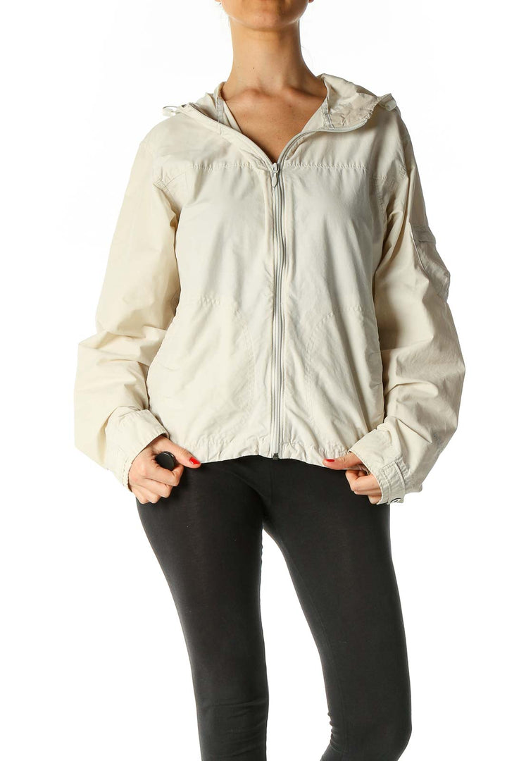 Beige Windbreaker Jacket