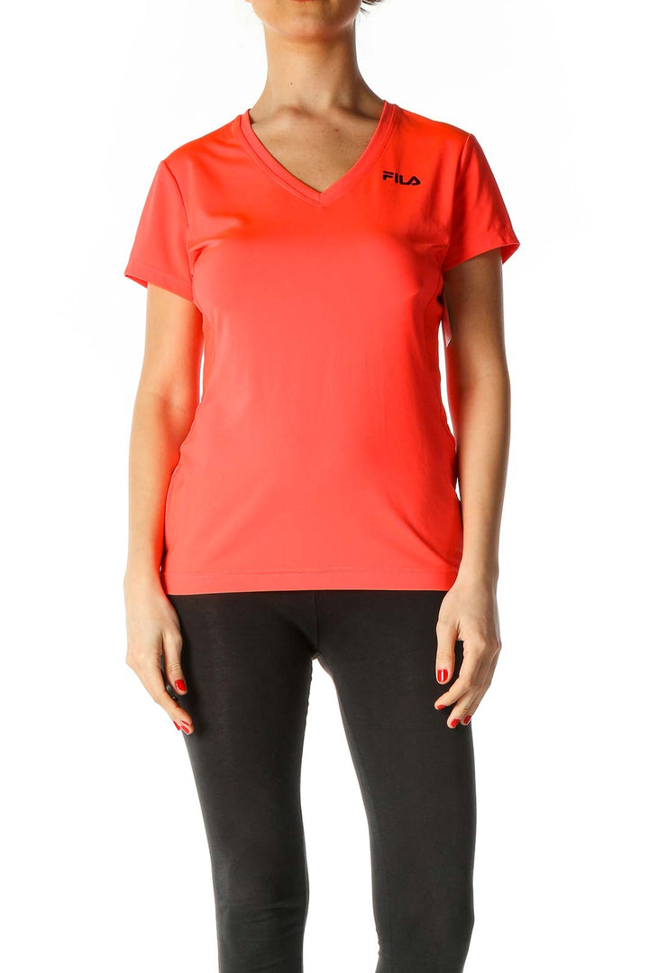 Red Solid Activewear T-Shirt