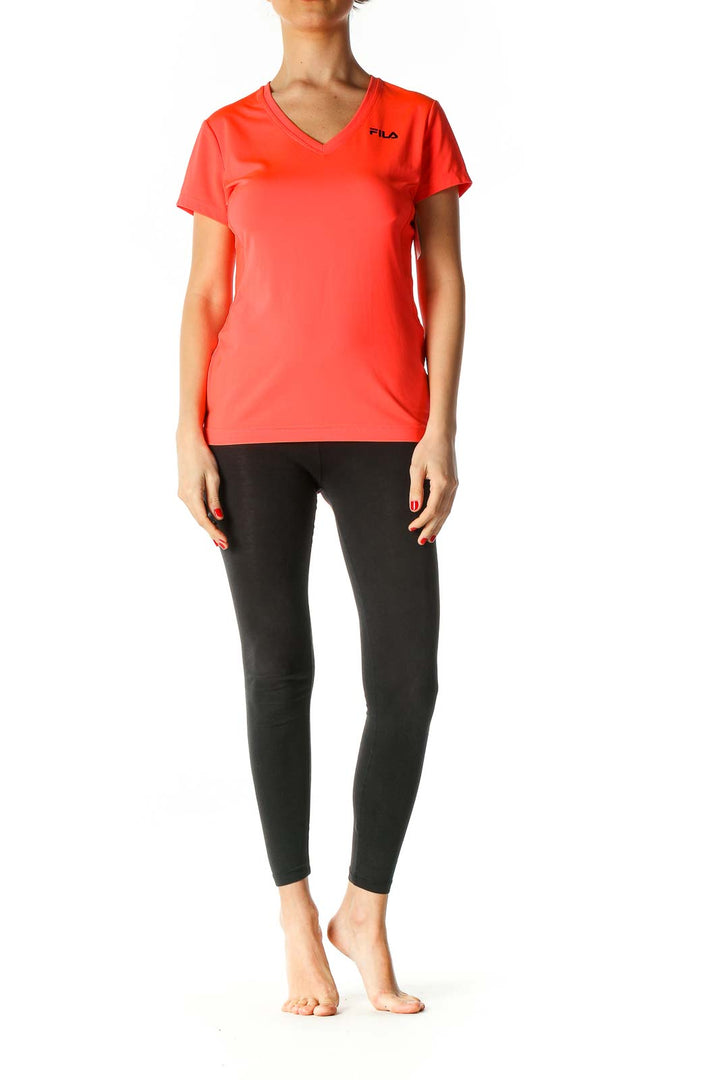 Red Solid Activewear T-Shirt