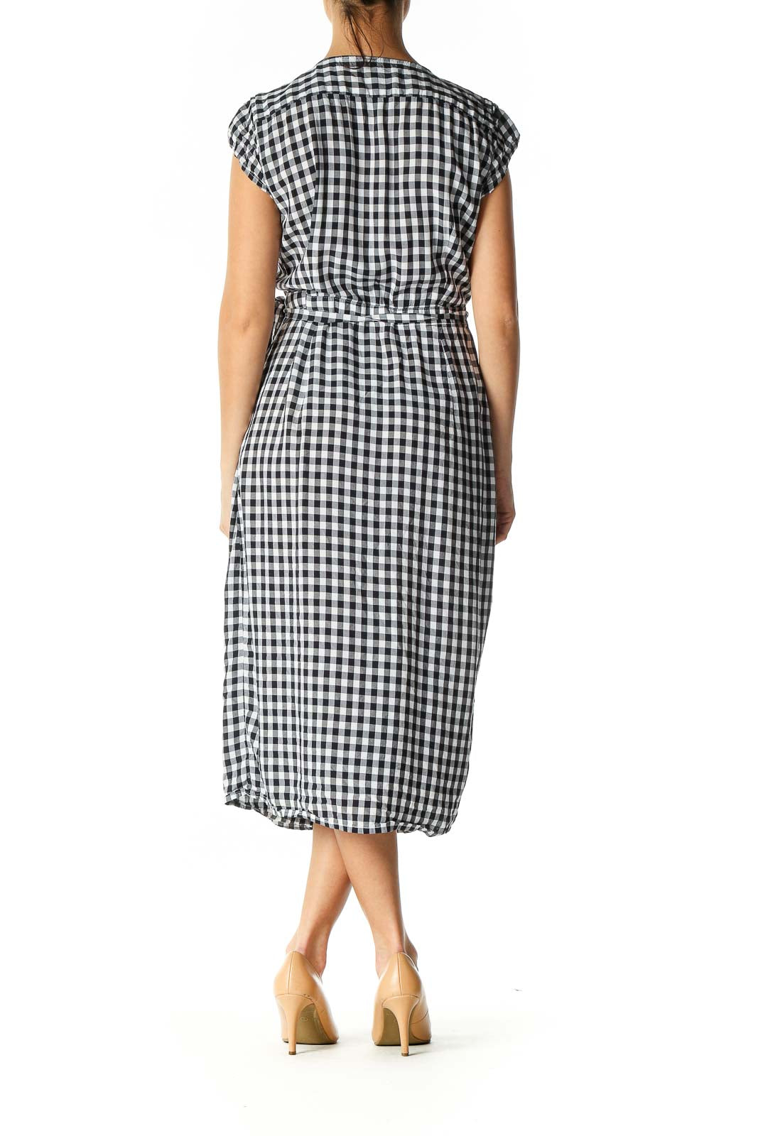 Blue Checkered Holiday A-Line Dress