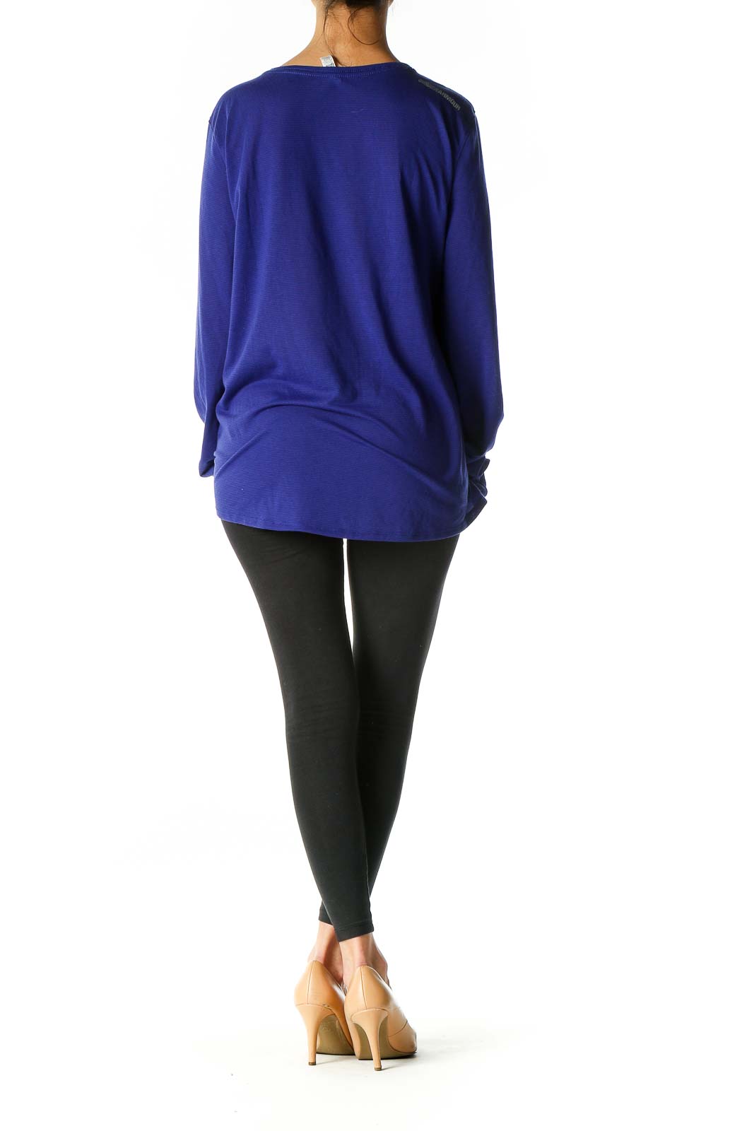 Blue Solid Activewear Top