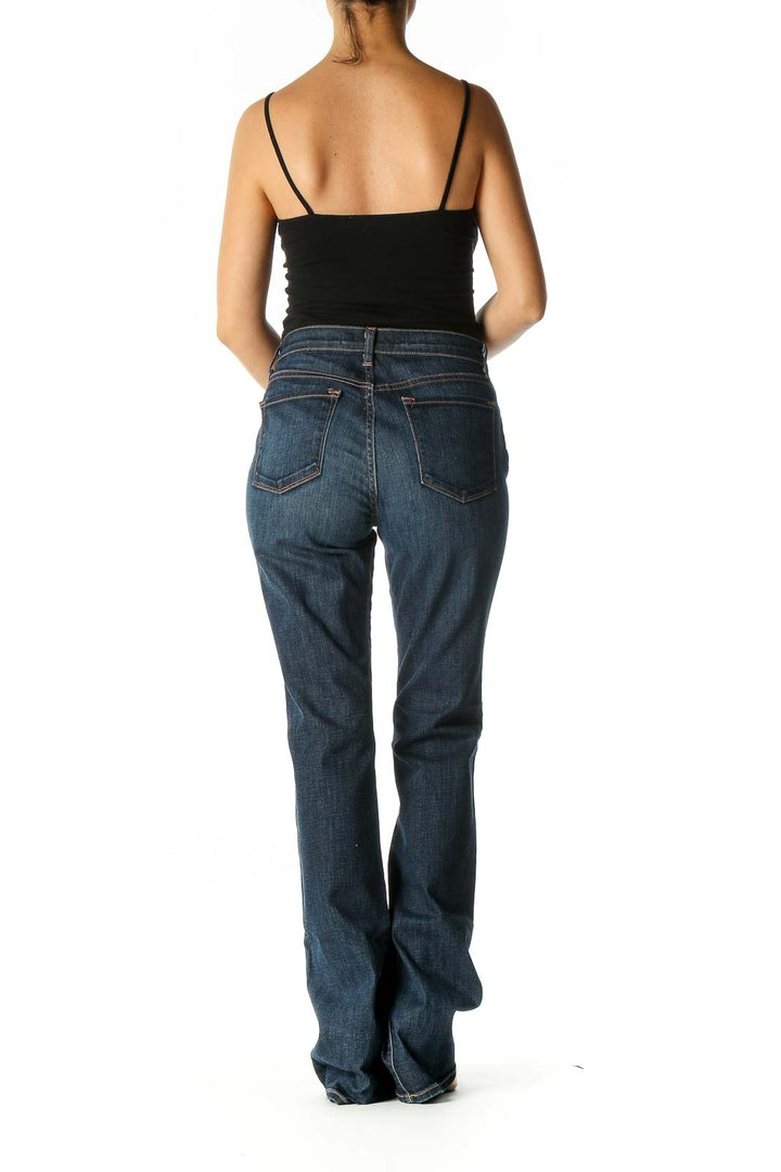 Black Casual Straight Leg Jeans