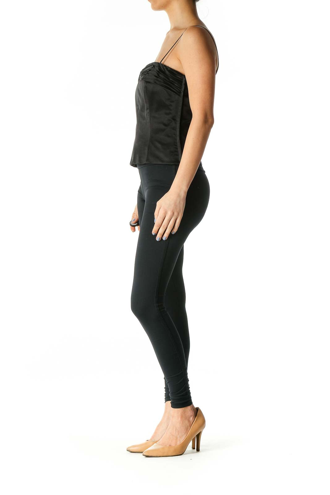 Black Solid Party Tank Top