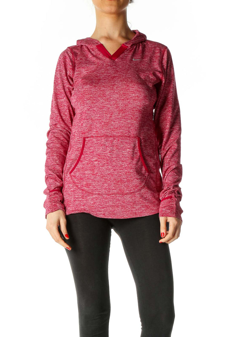 Red Solid Activewear Blouse