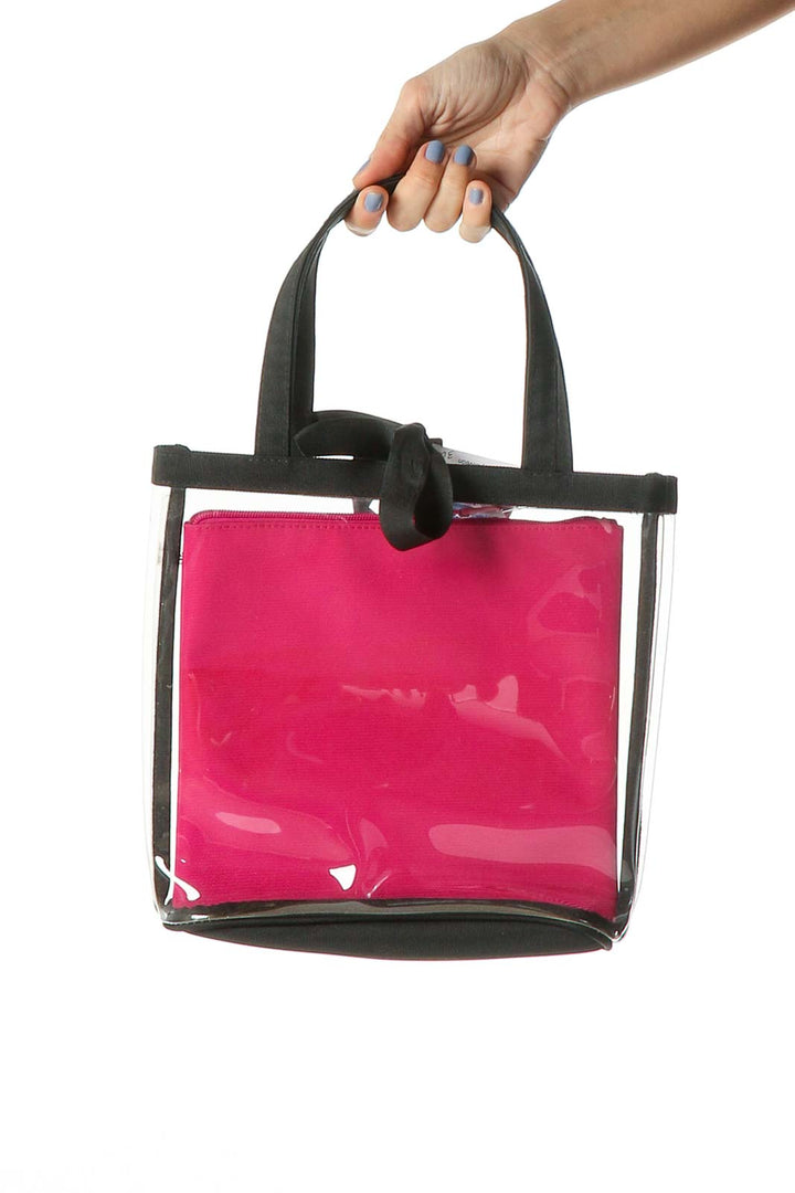 Pink Plastic Tote Bag