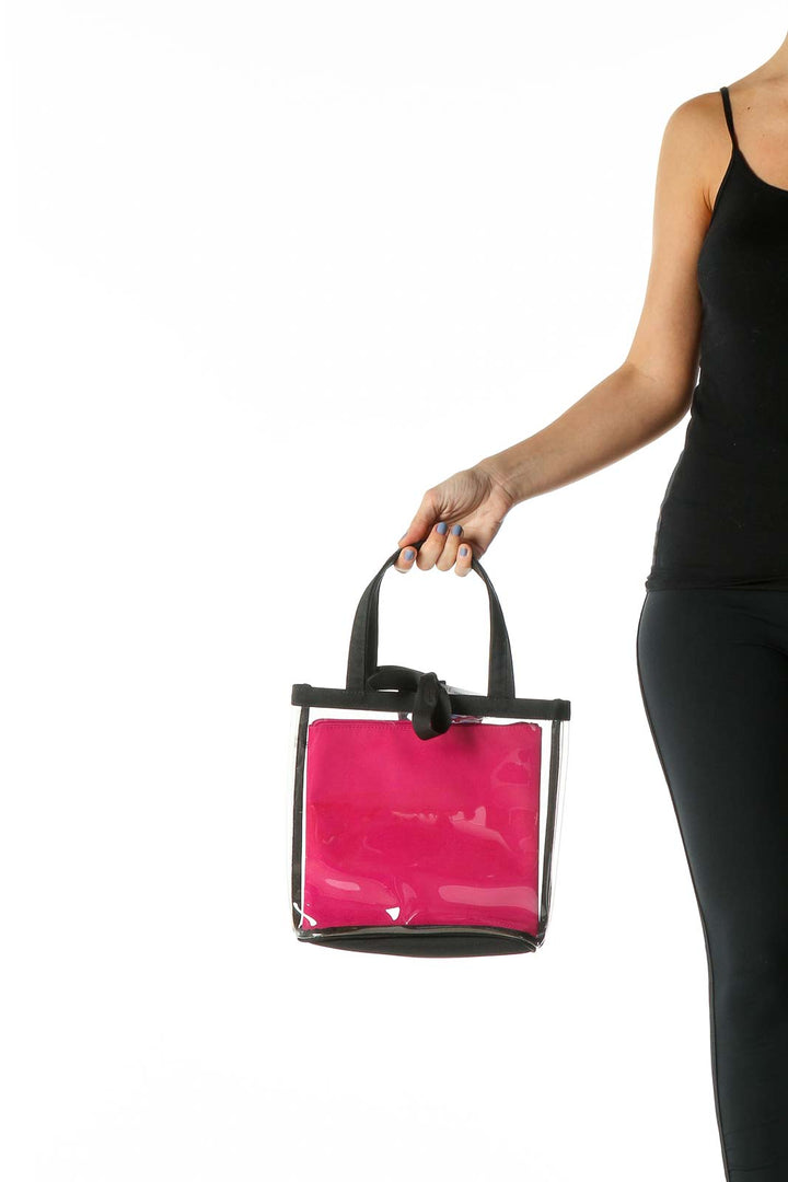 Pink Plastic Tote Bag