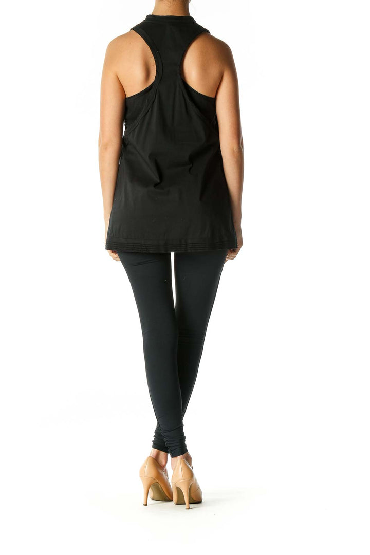 Black Solid Casual Blouse