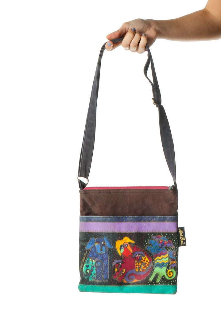 Multicolor Painted Shoulder Bag