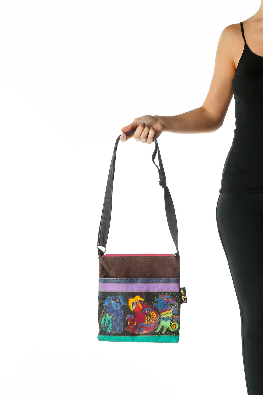 Multicolor Painted Shoulder Bag