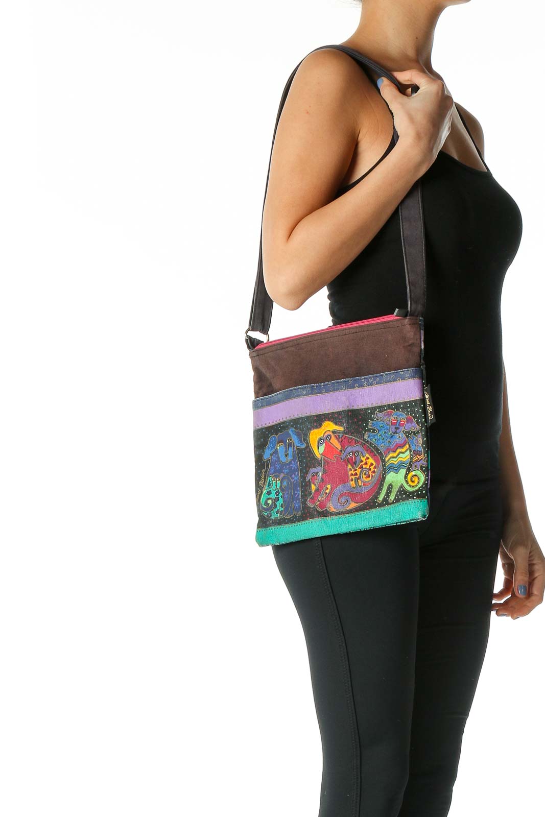 Multicolor Painted Shoulder Bag