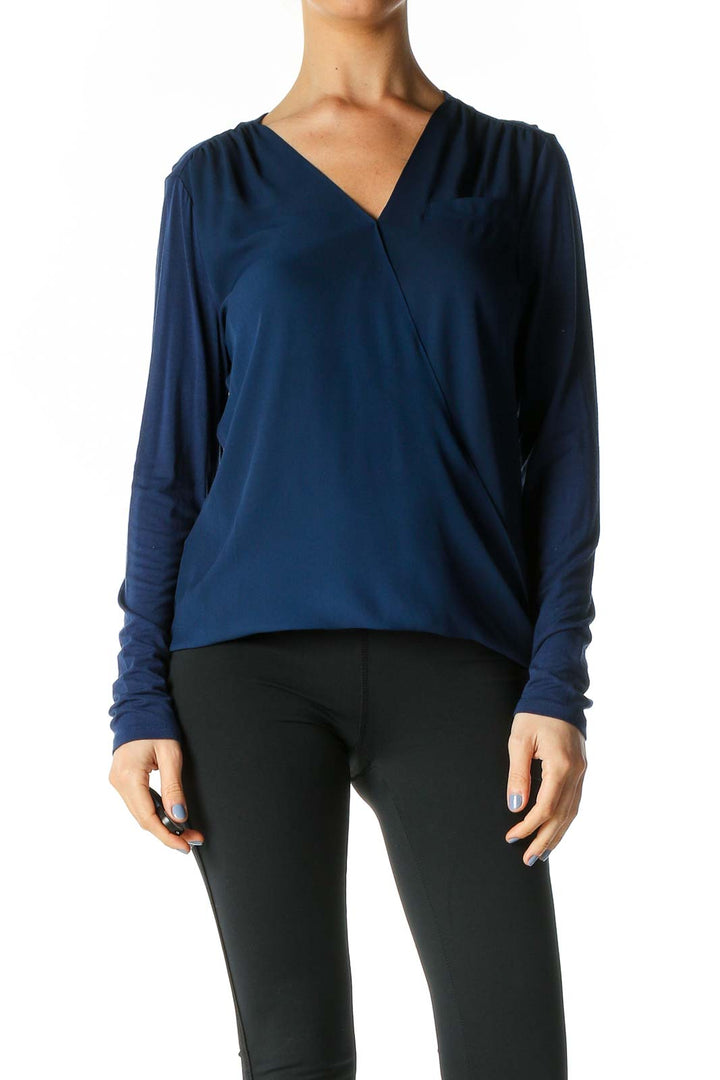 Blue Solid Brunch Blouse