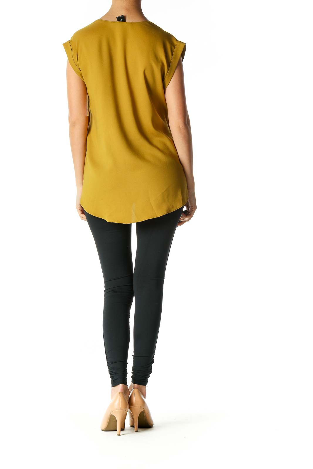 Yellow Solid Casual Blouse