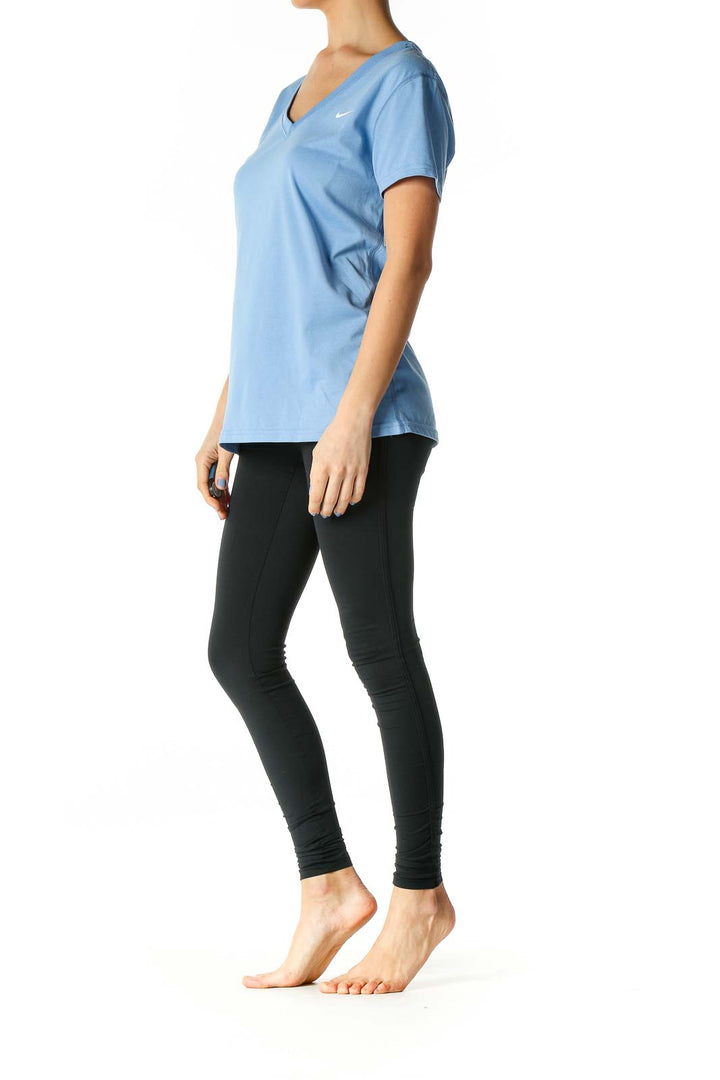 Blue Solid Activewear T-Shirt