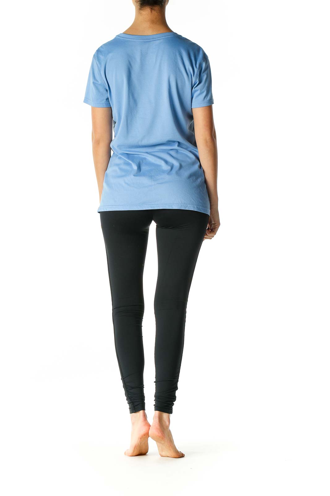 Blue Solid Activewear T-Shirt