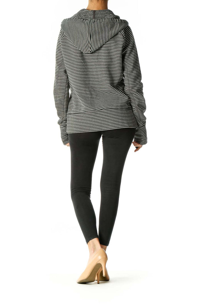 Black Striped Activewear Jacket