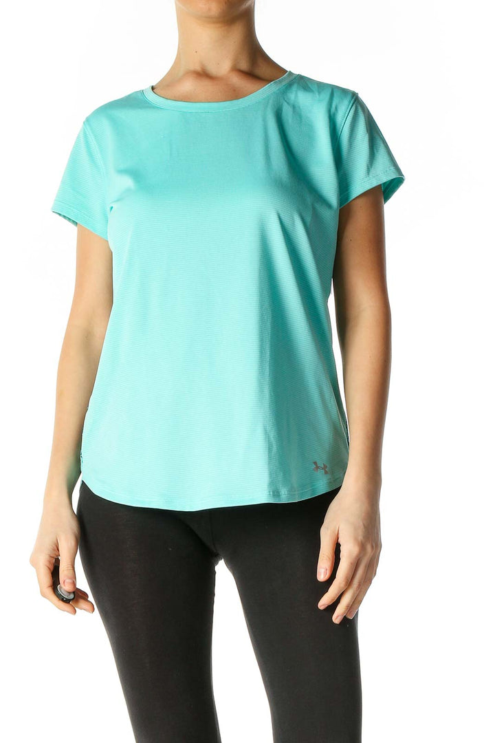 Blue Solid Activewear T-Shirt