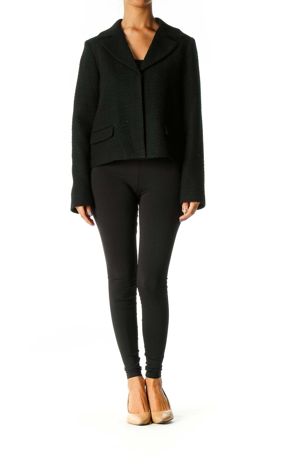 Black Textured Blazer