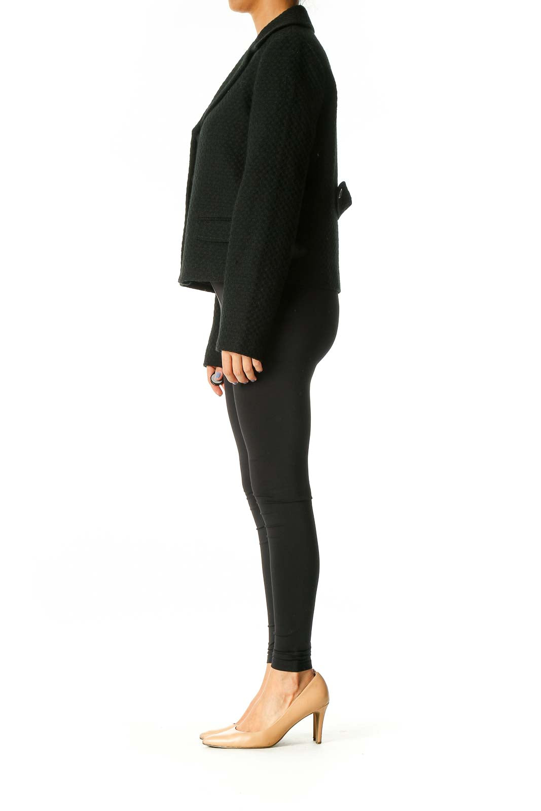 Black Textured Blazer