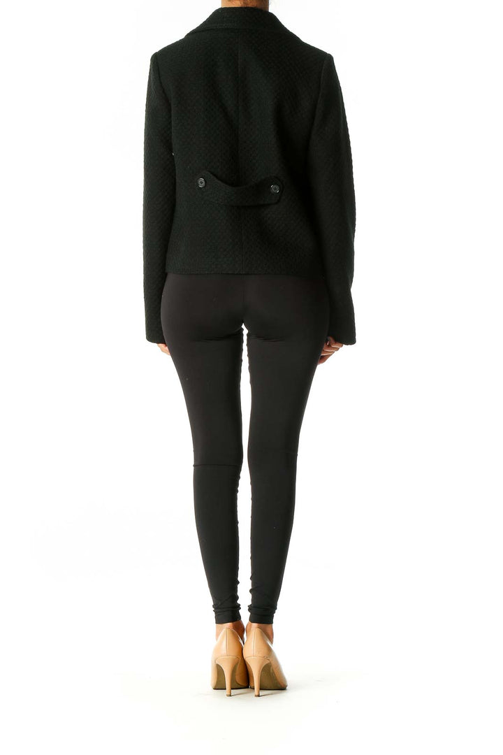 Black Textured Blazer