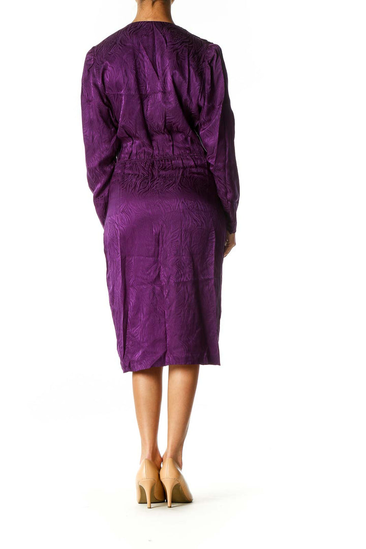 Purple Vintage Silk Shift Dress