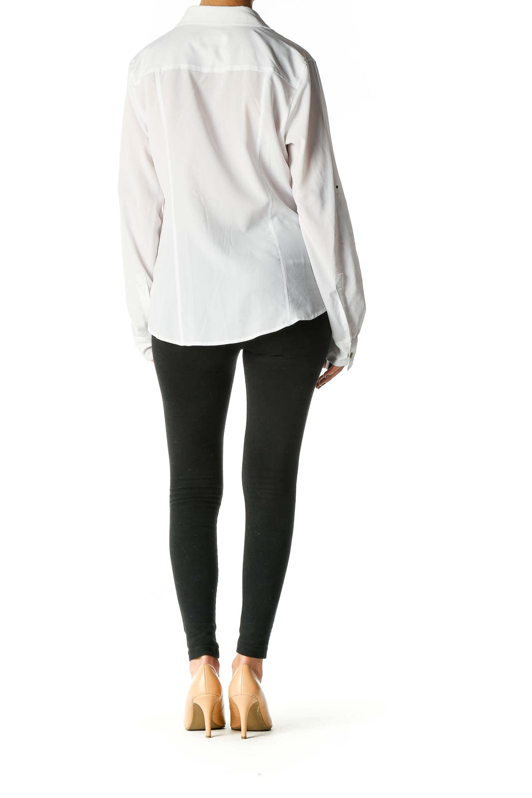 White Solid Cardigan