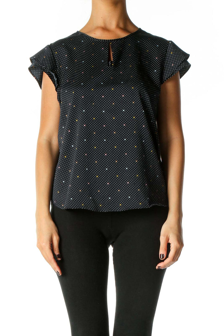 Blue Polka Dot All Day Wear Blouse