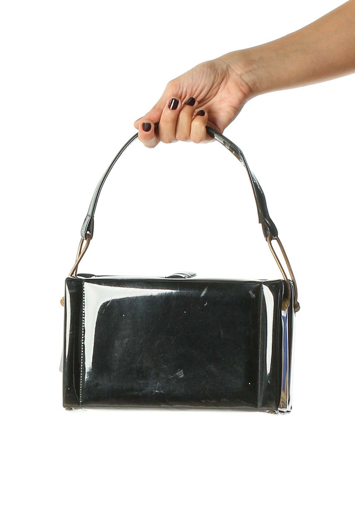 Black Structured Handbag