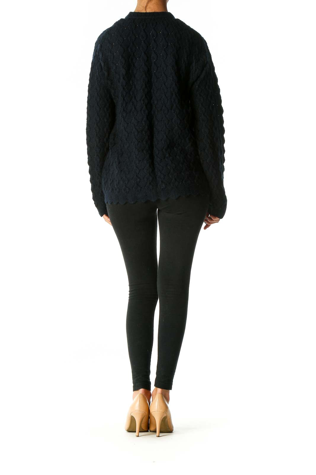 Blue Textured Cardigan