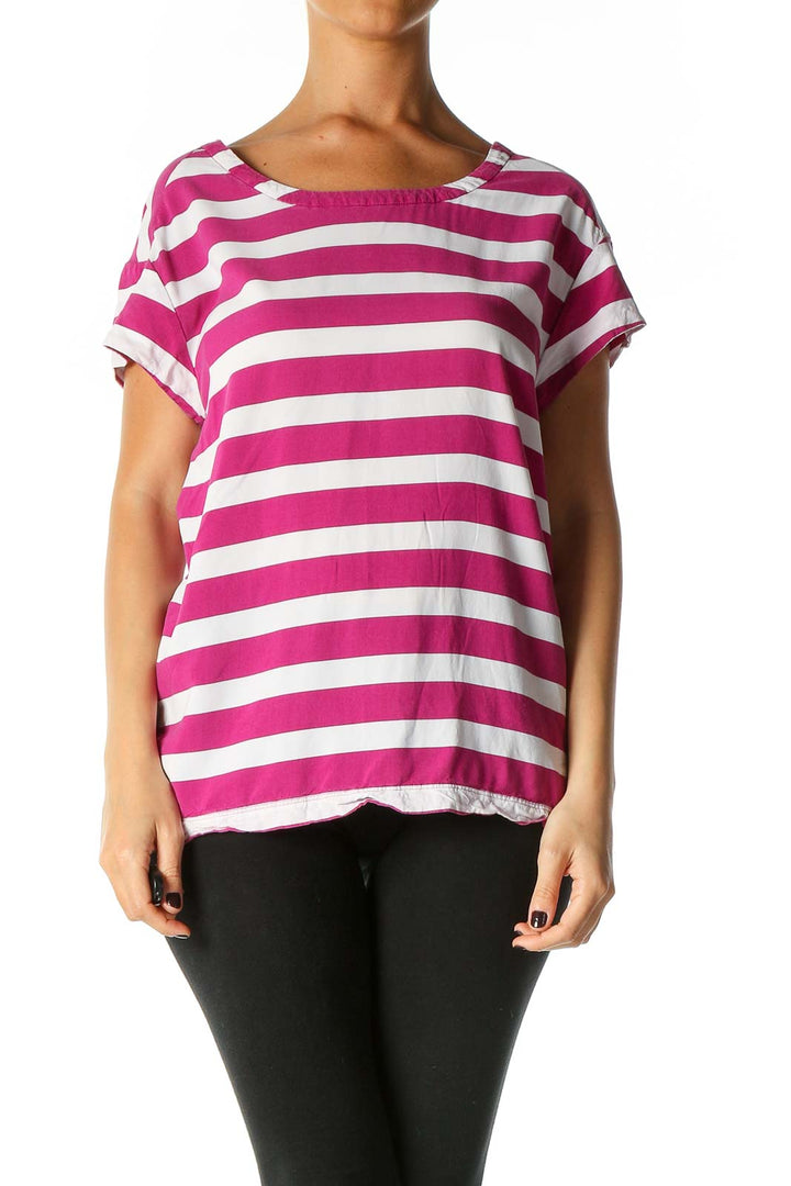 Pink Striped Casual Shirt