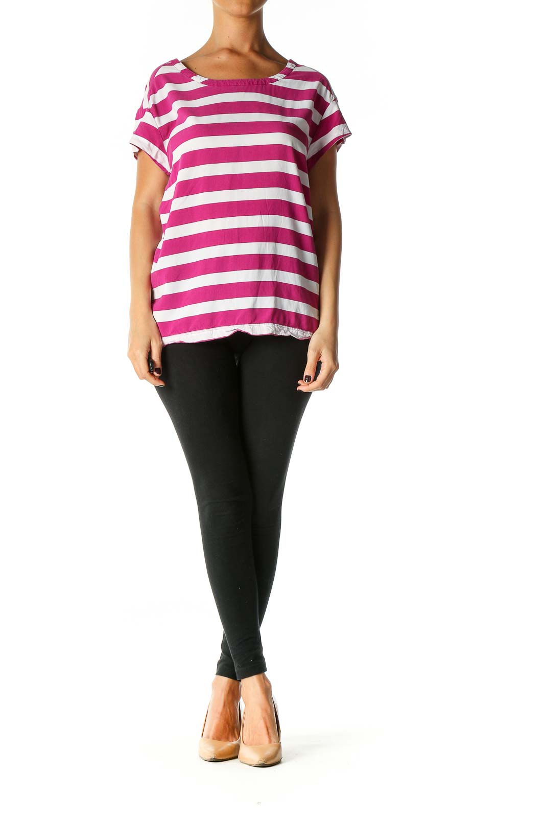 Pink Striped Casual Shirt