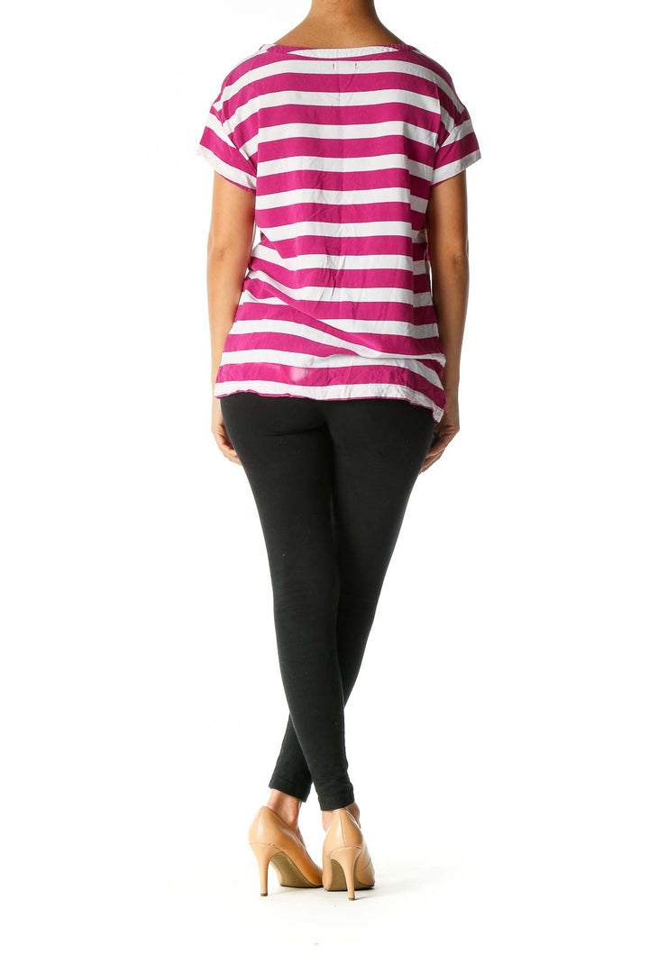 Pink Striped Casual Shirt