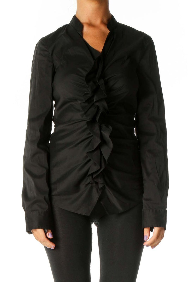 Black Solid Chic Shirt