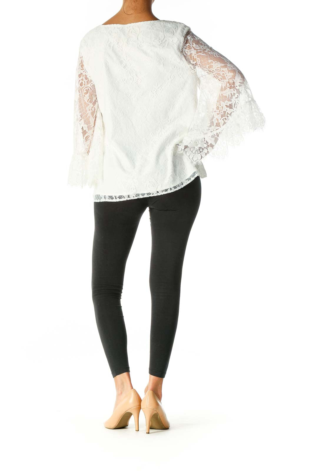 White Lace Retro Blouse