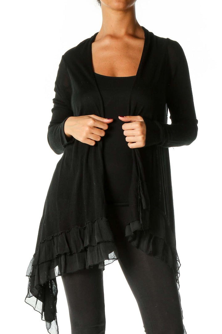 Black Solid Cardigan