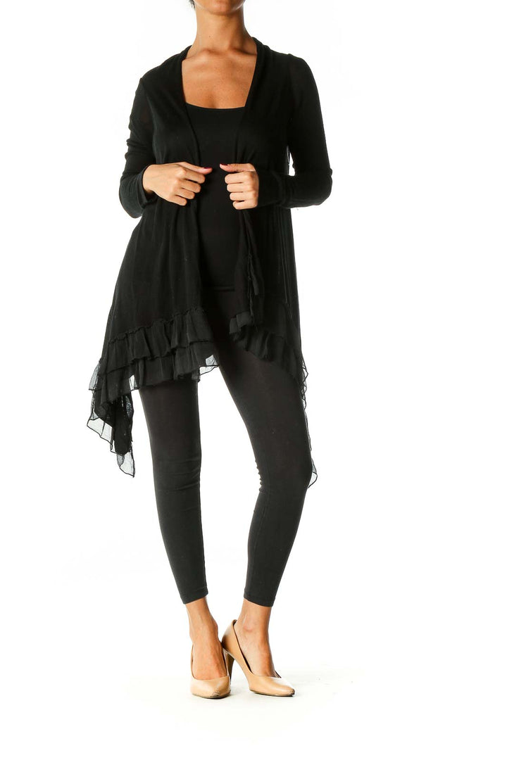 Black Solid Cardigan