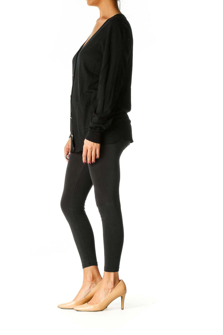 Black Solid Formal Sweater